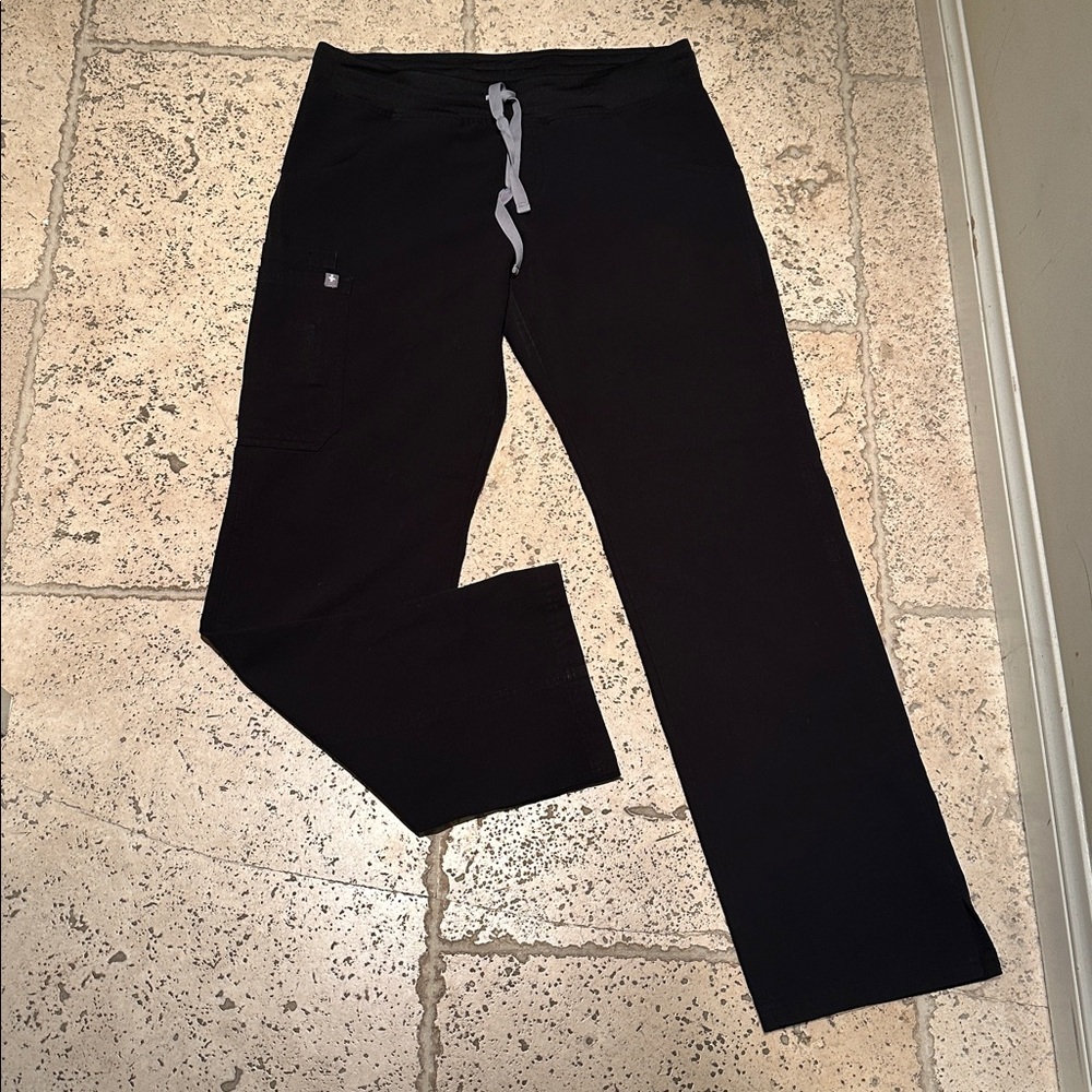 Figs Gray Pants with Drawstring